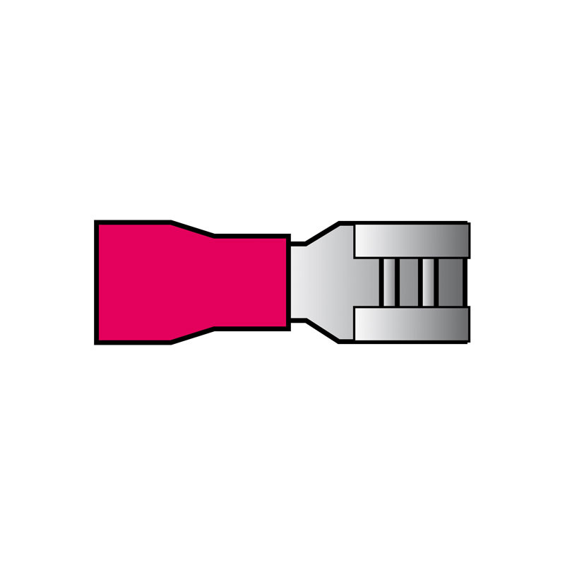 Carpoint Female Push-On Terminals 741 Red Blister 10-pieces