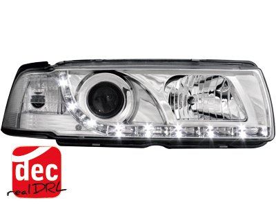 Headlights BMW E36 Coupe/Cabrio 92-98 Devil Eyes Dlite LED Chrom