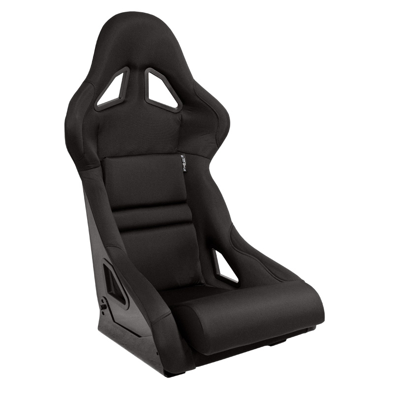 Sport seat 'BS8' - Black - Non-reclinable fibreglass back-rest - incl. slides