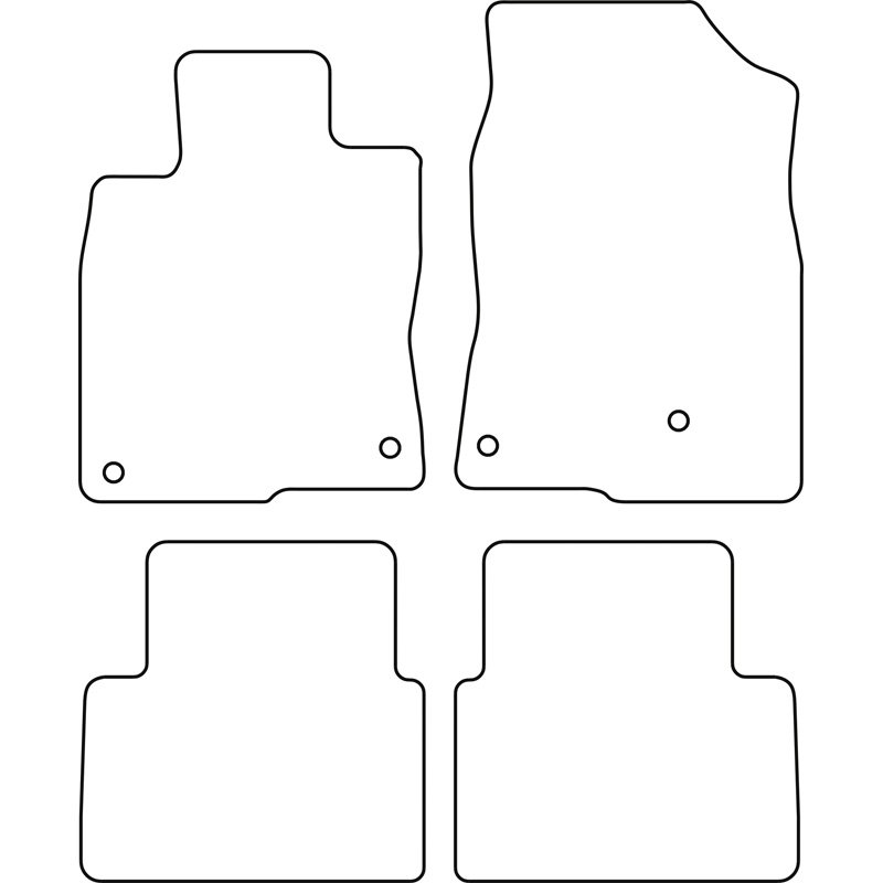 Set velour car mats  Honda Civic X HB 5-doors 2017-