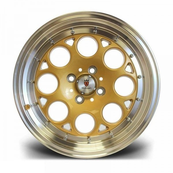 STUTTGART ST6 8x15 4X100 ET25 GOLD MACHINED Wheels