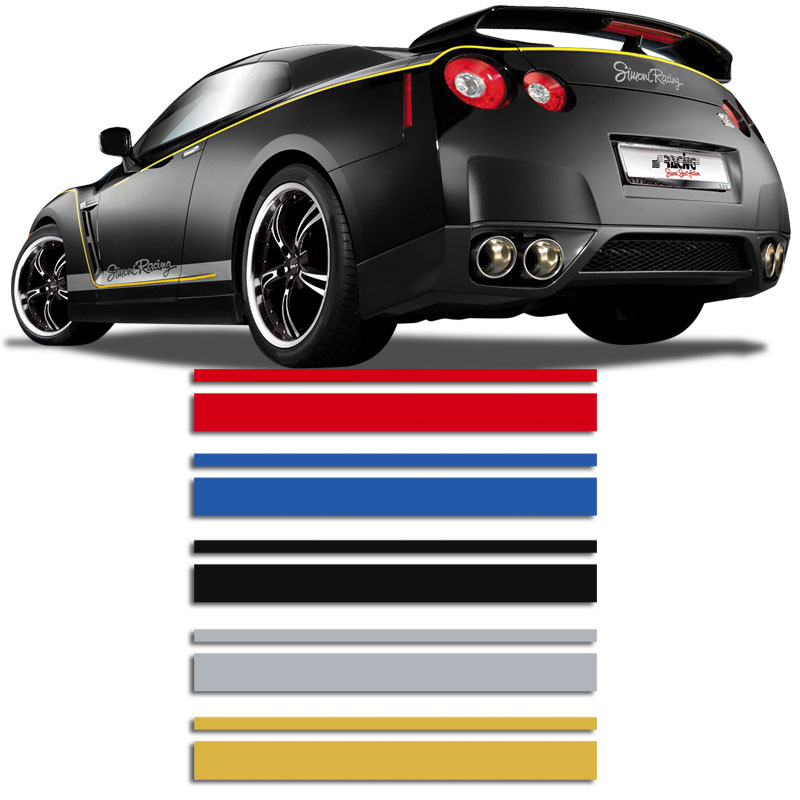 Universal self-adhesive striping AutoStripe Cool350 - Red - 2+3mm x 975cm