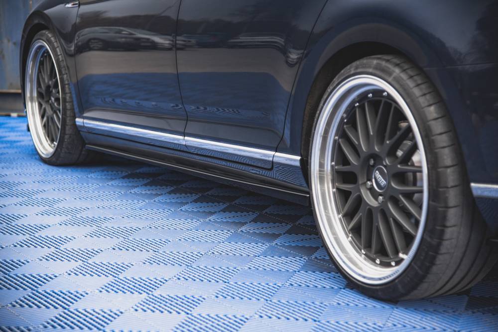 Zijskirts passend voor VW Passat B8 Glans Zwart