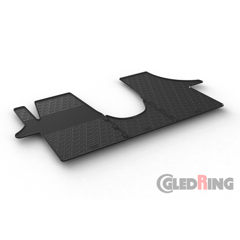 Rubber car mats set  Volkswagen Transporter T5 2003-2015 & T6 2015-2020 (TK profile 3-pieces)