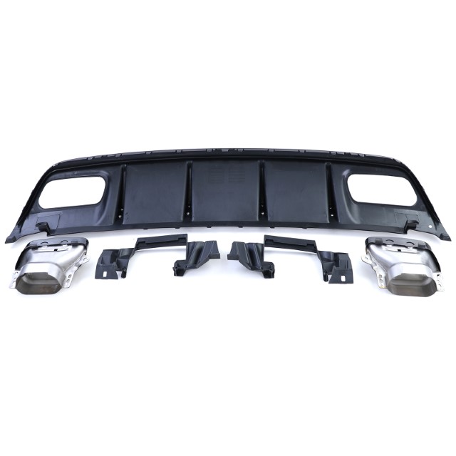 Diffuser passend voor Mercedes W176 A45 Edition Glans zwart, zwart Sierstukken