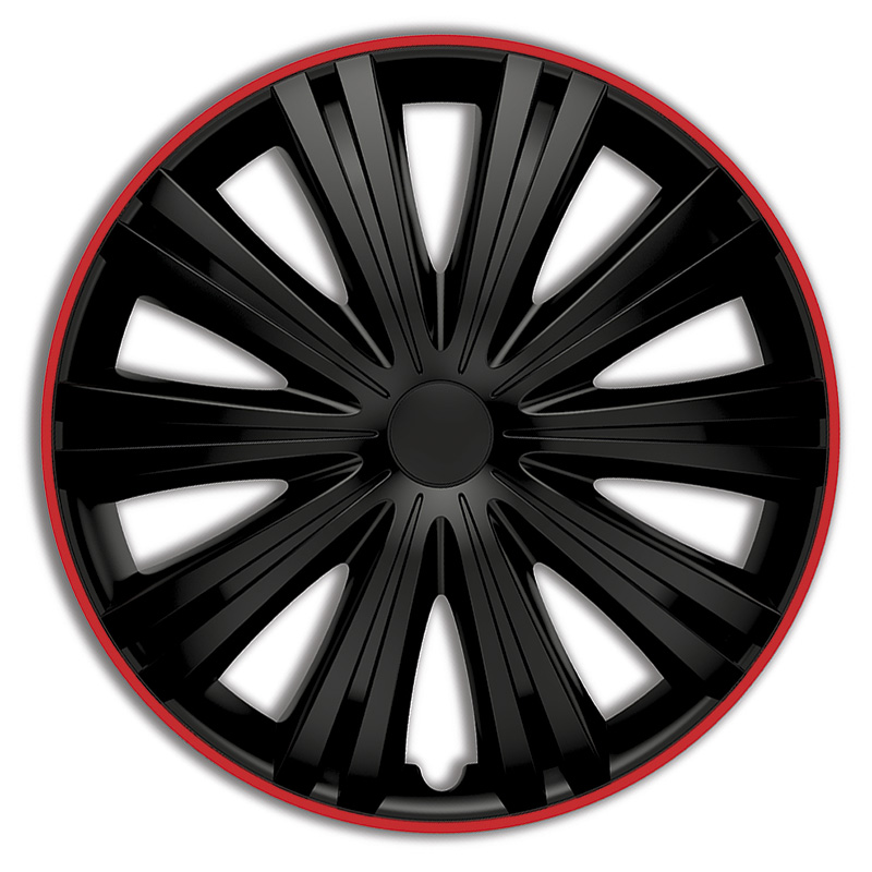 Set wheel covers Giga R 14-inch black/red