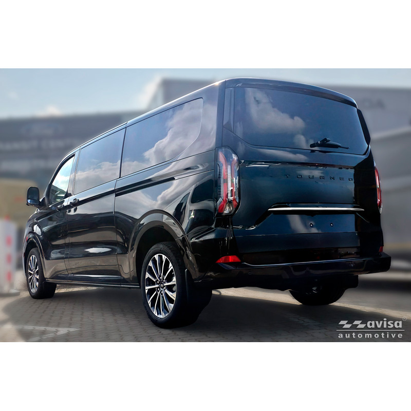 Avisa Brushed Stainless Steel Trunk Tailgate Trim Cover  Ford Tourneo Custom II (V710) 2023- (with rear hatch)