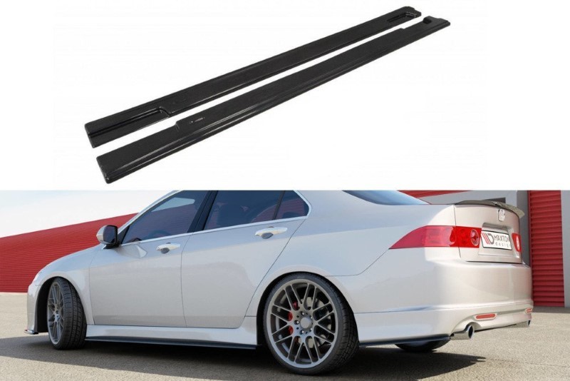 Zijskirts Diffusers Honda Accord VII Type-s Glanzend Zwart