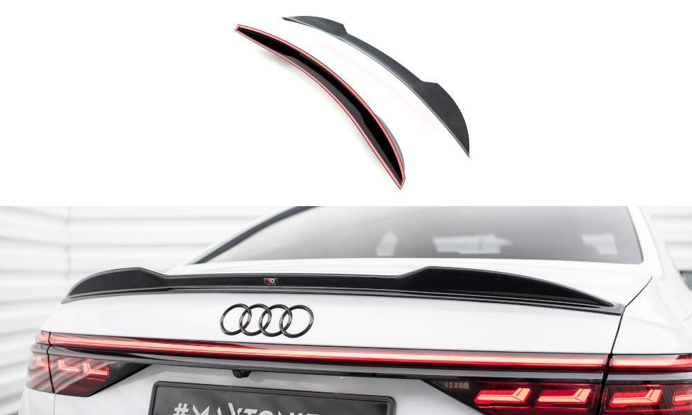 Spoiler passend voor Audi A8 / A8 S-Line / S8 D5  Maxton Glans Zwart