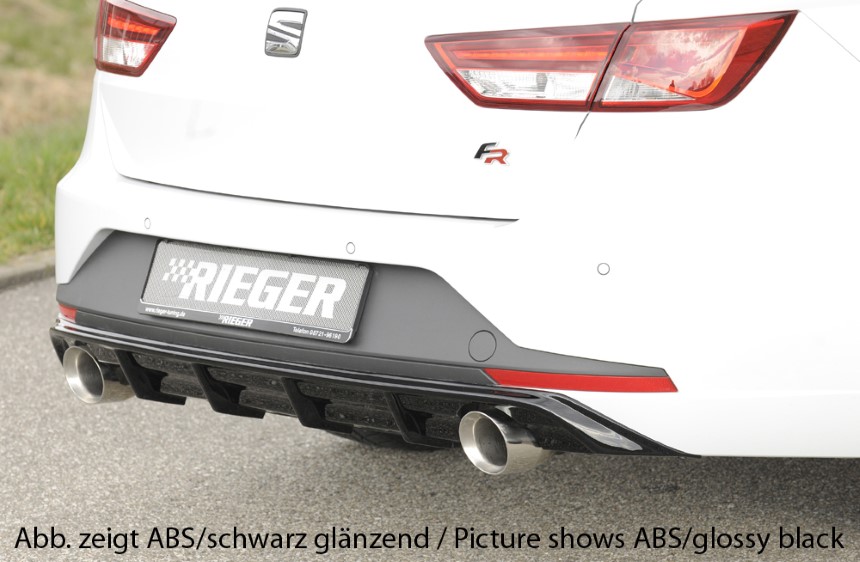 Diffuser passend voor Seat Leon F5 FR 5 dr. (ST) Rieger sportuitlaat links + rechts