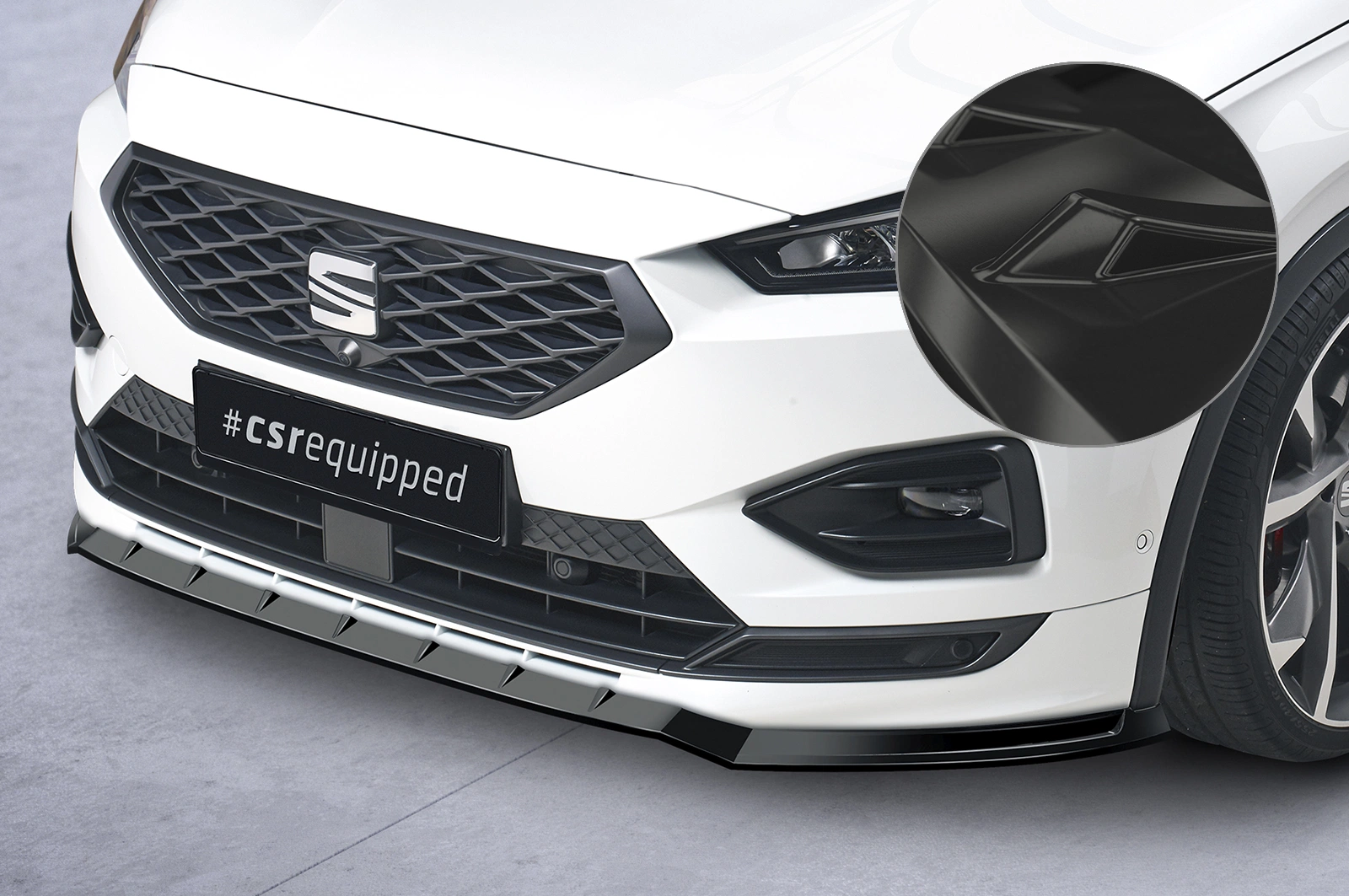Voorspoiler passend voor Seat Tarraco FR Glans Zwart (2018–)