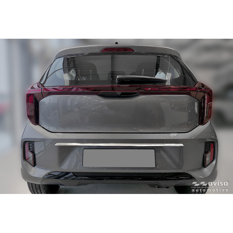Avisa Brushed Stainless Steel Trunk Tailgate Trim Cover  Kia Picanto III (JA) Facelift 2024-