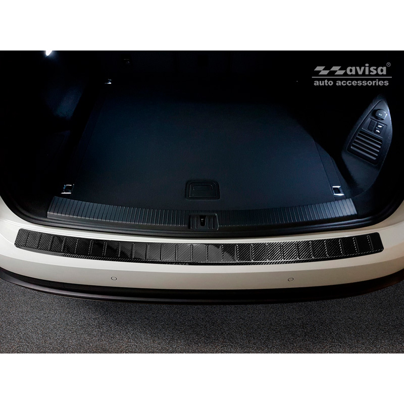 Real 3D Carbon Rear bumper protector  Volkswagen Touareg (CR7) 2018- Incl. Facelift