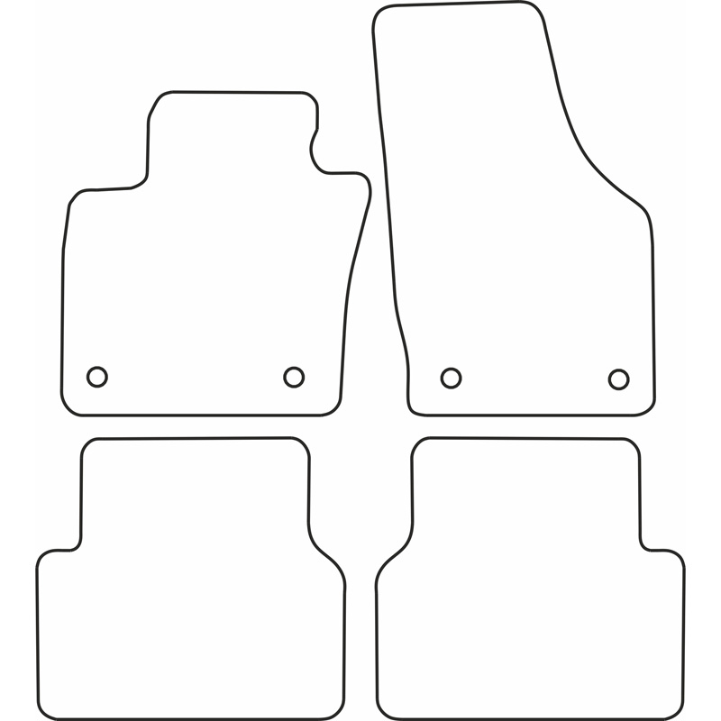 Set velour car mats  Audi Q3 2012-