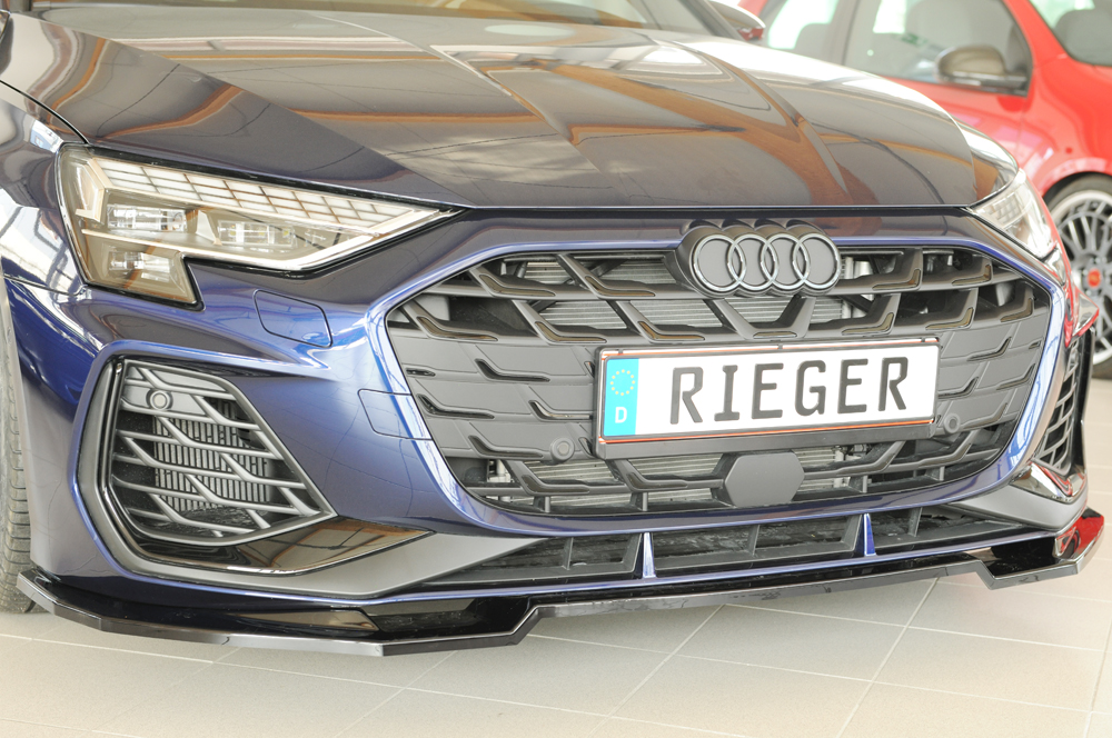 Voorspoiler passend voor Audi A3 (GY) – 06.24- glans zwart
