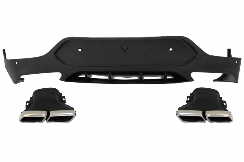 Diffuser passend voor Mercedes GLC C253 COUPE (2015-..) GLC63 Uitlaat sierstukken