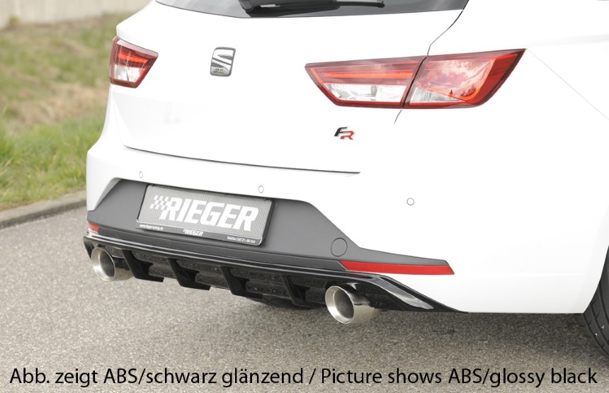 Diffuser passend voor Seat Leon F5 FR 5 dr. (ST) Rieger sportuitlaat links + rechts