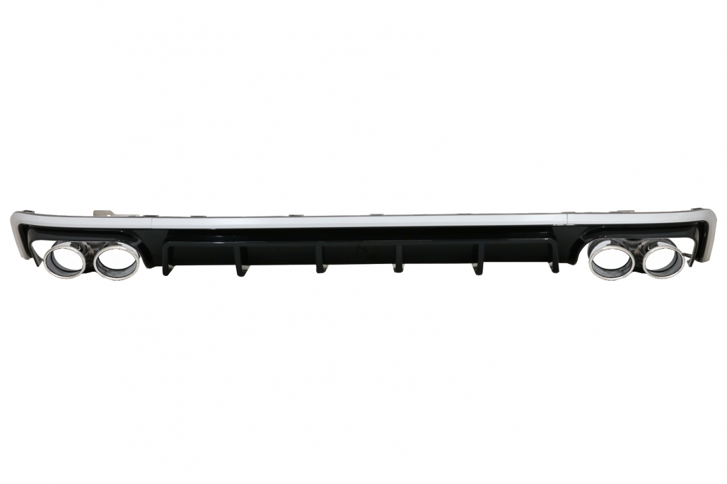 Diffuser passend voor Audi A6 S-Line C8 Zilver incl. sierstukken Chroom