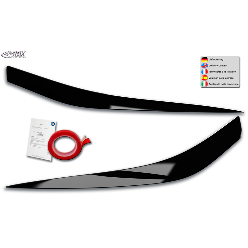 Head light spoilers  Kia Ceed (CD) & ProCeed (CD) 2018- (ABS Gloss Black)