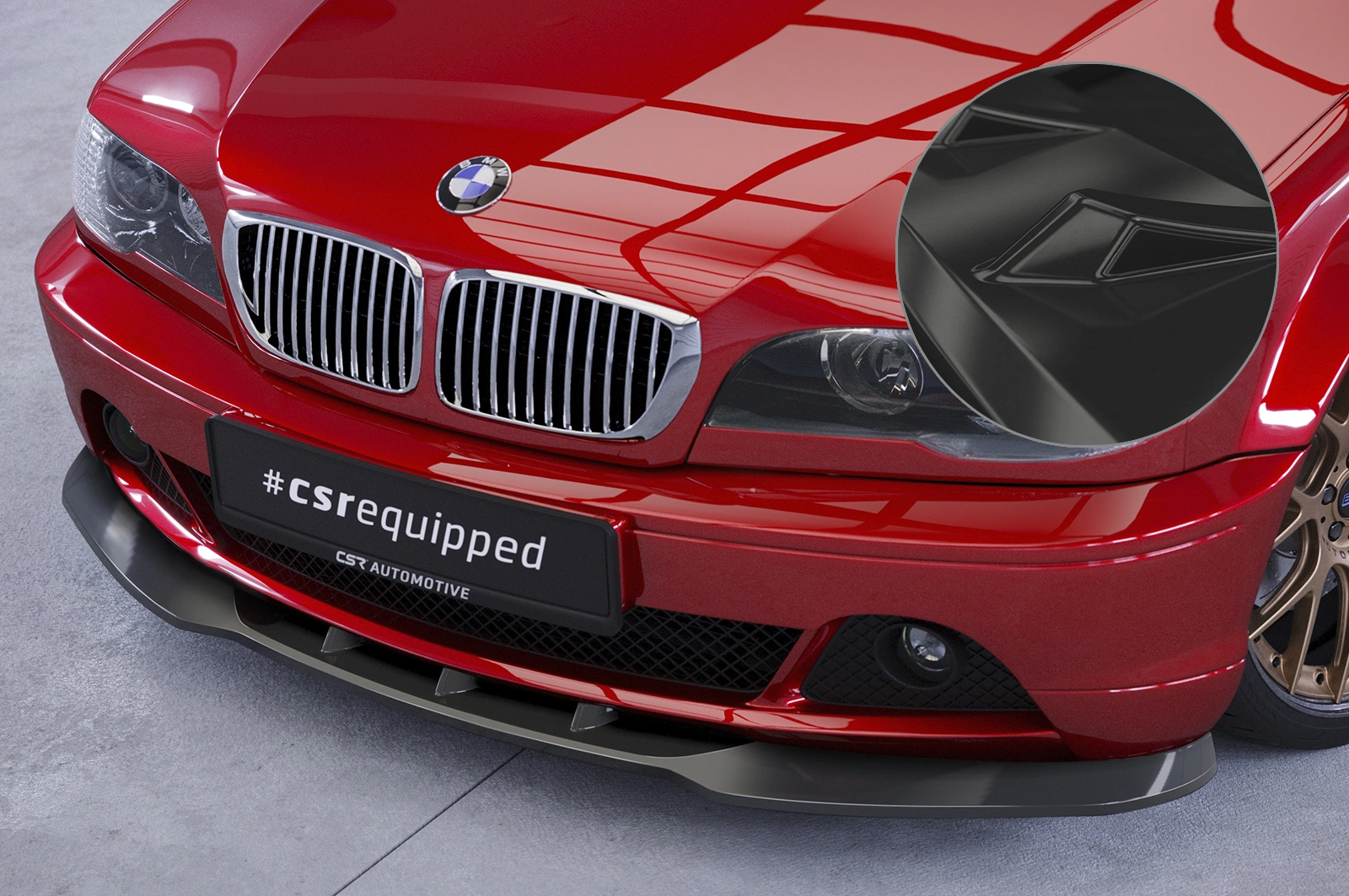 Voorspoiler passend voor BMW 3er E46 Coupé / Cabrio Glans Zwart – 03/2003–09/2006