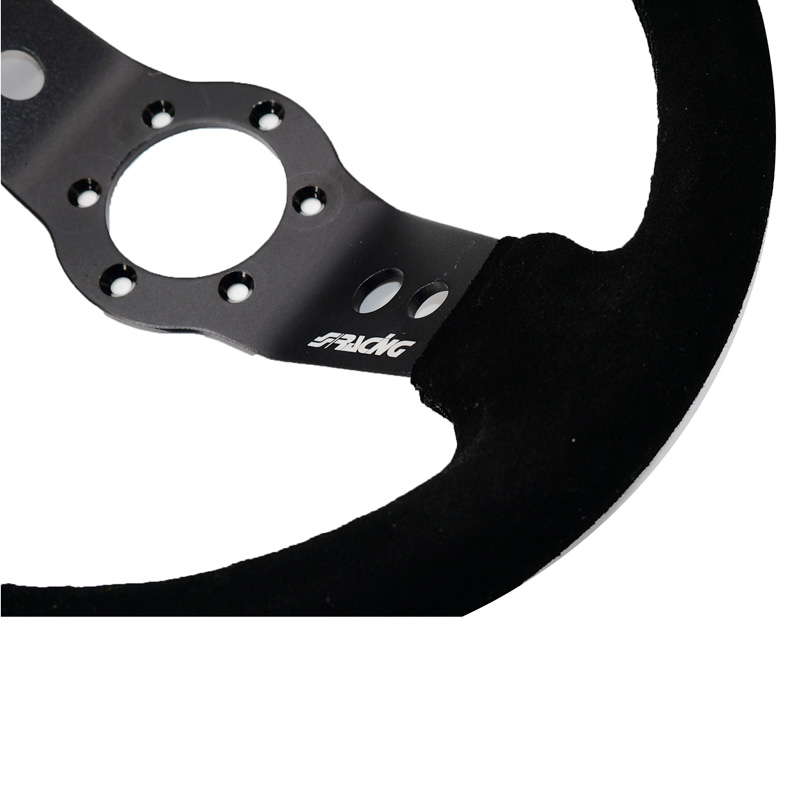 Simoni Racing Universal Steering Wheel Rally - Black Suede - Diameter 320mm