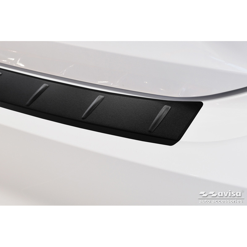 Matt Black Stainless Steel Rear bumper protector  MG 5 SW (EV) 2022- 'Ribs'