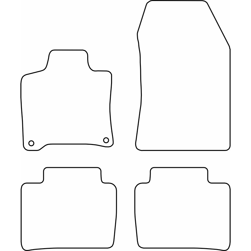Set velour car mats  Peugeot 408 II MHEV 2024-