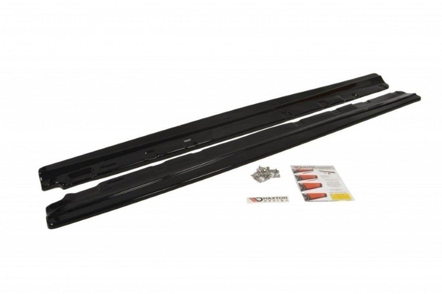 Zijskirts passend voor Mercedes C-klasse W204 Maxton Design glans zwart