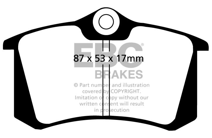 EBC Brakes PEUGEOT 807 2.0 2003-.. Remblokken achterzijde