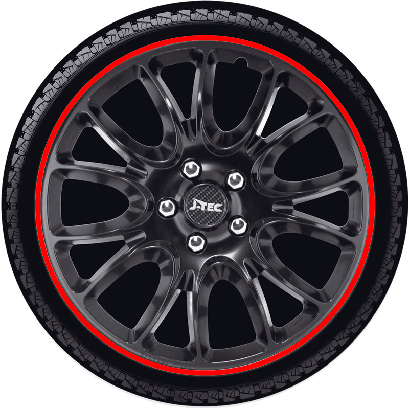Set J-Tec wheel covers Hero GTR 14-inch black/red trim