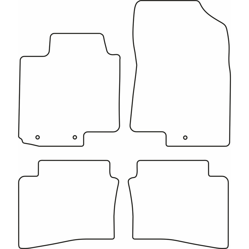 Set car mats  Hyundai i20 II 2015-2020