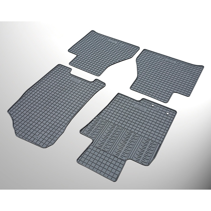 Rubber car mats set  Nissan Navara 2016- & Renault Alaskan 2016- (4-pieces + fixing system)