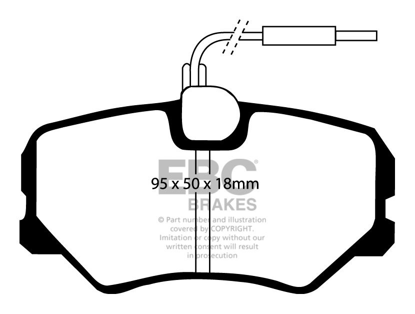 EBC Brakes PEUGEOT 405 1.9 87-96 Remblokken voorzijde greenstuff