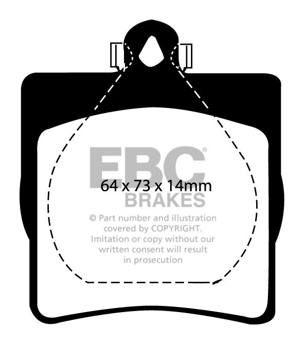 EBC Brakes MERCEDES C-Class (W203) C200 2000-2004 Remblokken ach