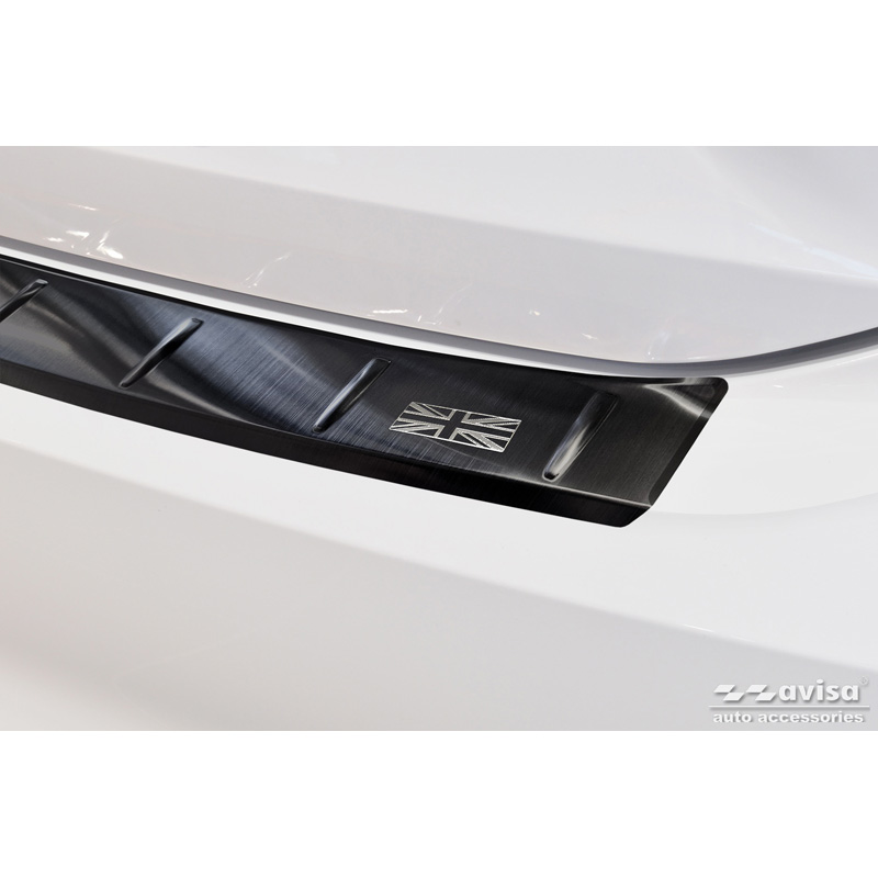Black Stainless Steel Rear bumper protector  MG 5 SW (EV) 2022- 'British Flag'