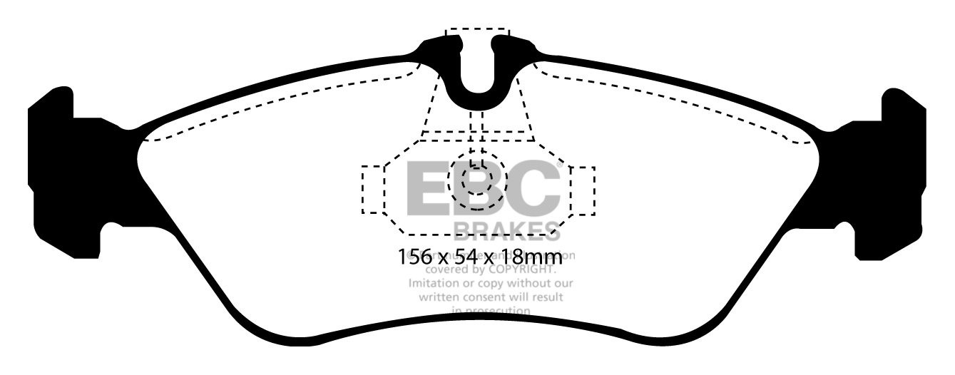 EBC Brakes VW BEDRIJFSWAGEN LT 35 97-2006 Remblokken achterzijde