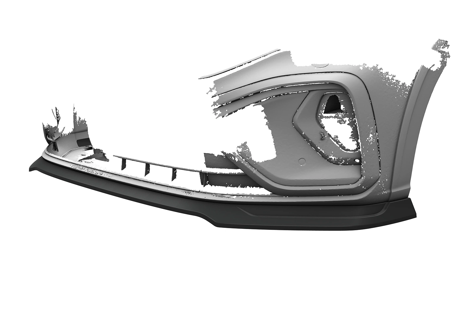 Voorspoiler passend voor VW Taigo (Typ CS) glans zwart