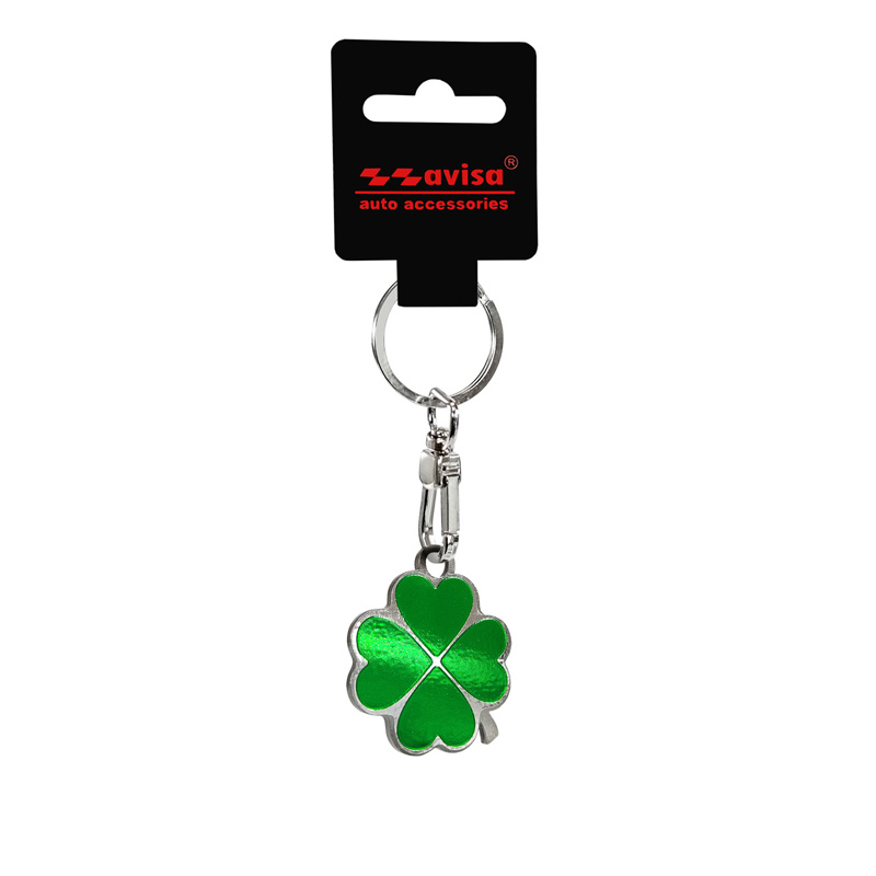 Stainless steel key chain - Four-Leaf Clover