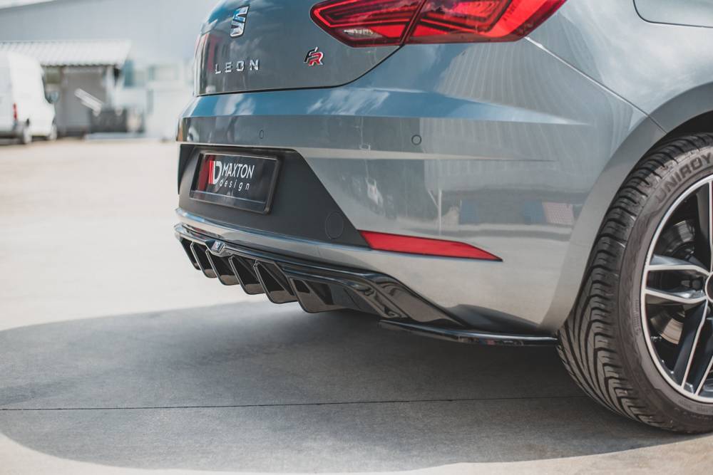 Diffuser passend voor Seat Leon Mk3 FR Facelift Glans Zwart