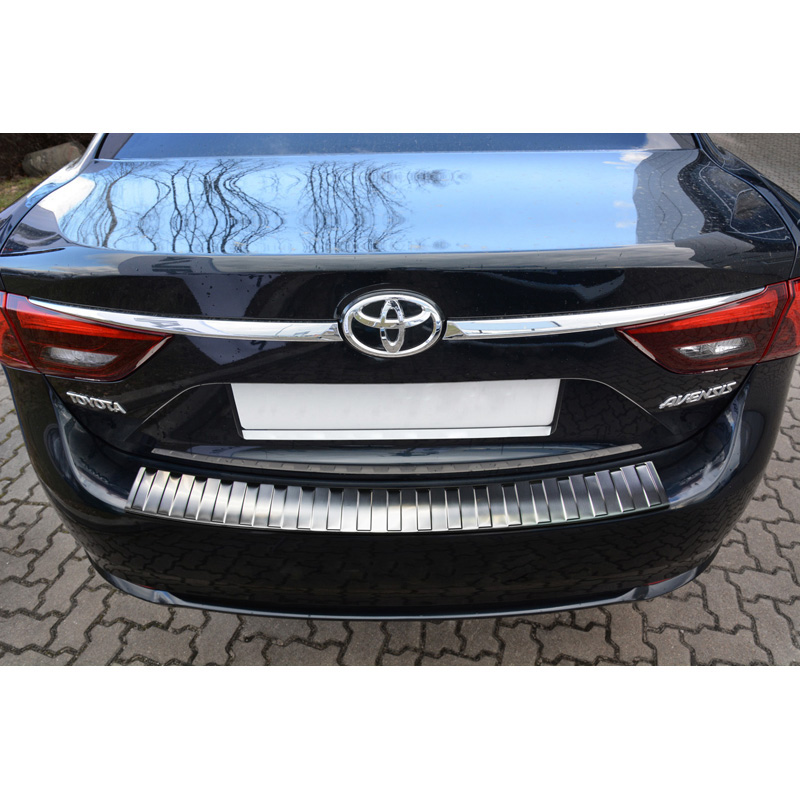 Stainless Steel Rear bumper protector  Toyota Avensis III Sedan Facelift 2015- 'Ribs'
