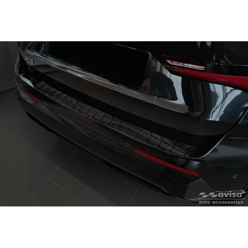 Real 3D Carbon Rear bumper protector  BMW X1 U11 / U11 xLine 2022- 'Ribs'