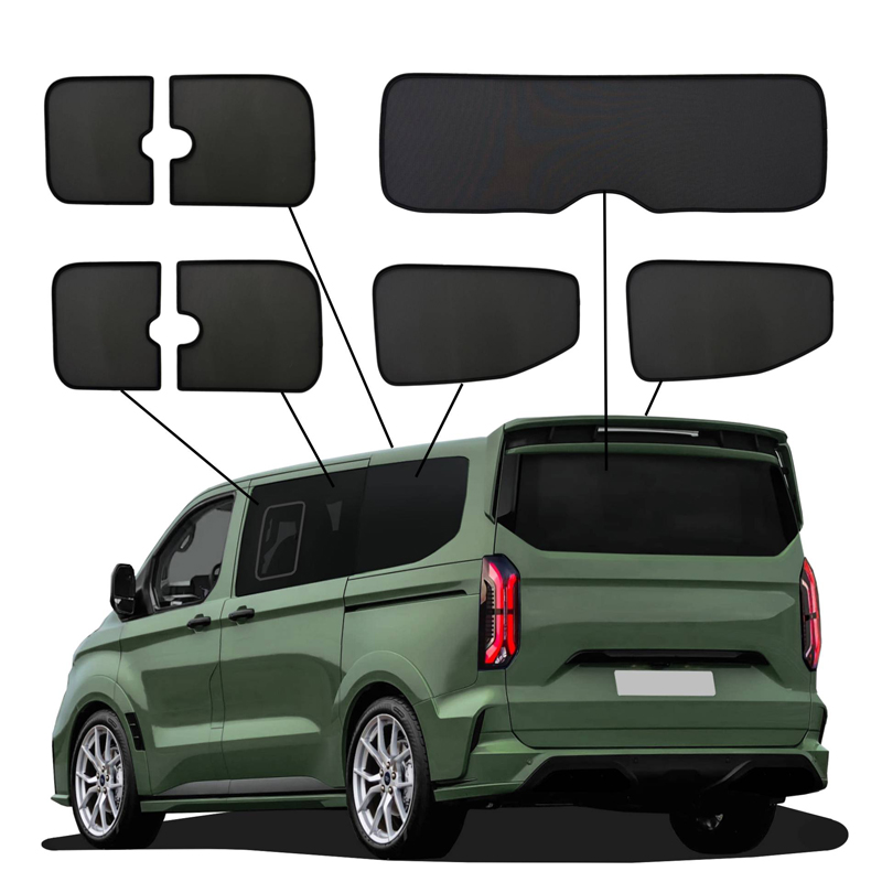 SunClip Privacy & Sun protection  Volkswagen T7 Caravelle (L1) 2024- & Ford Tourneo Custom (L1) 2023- with pop-out windows