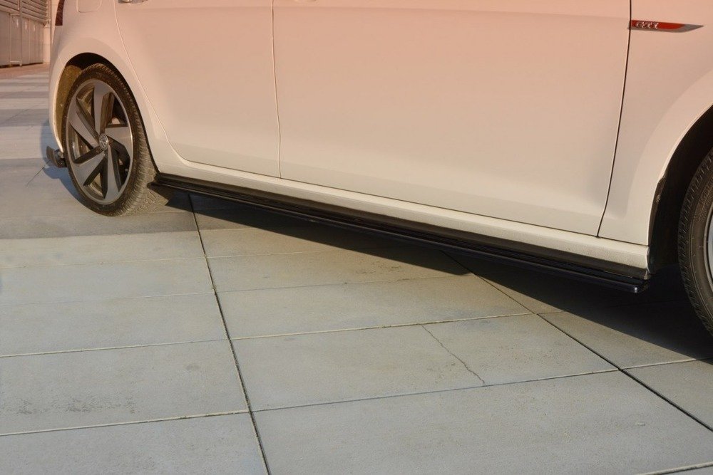 Zijskirts passend voor VW Golf 7 GTI / Facelift Glans Zwart