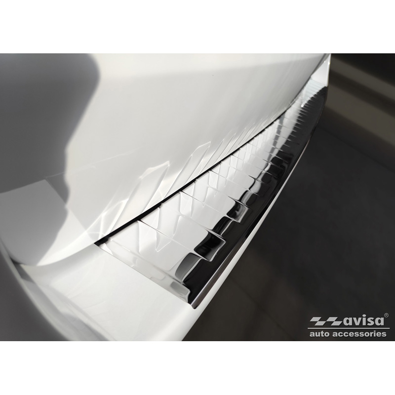 Chrome Stainless Steel Rear bumper protector  Mercedes Vito / V-Class 2014-2019 & Facelift 2019- 'Ribs' 'XL'