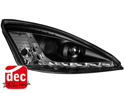 Headlights Ford Focus 98-01 Devil Eyes Dayline Black