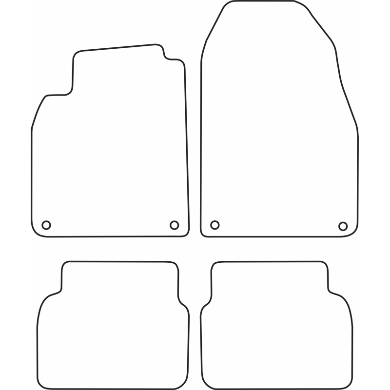 Set car mats  Saab 9-3 2008-