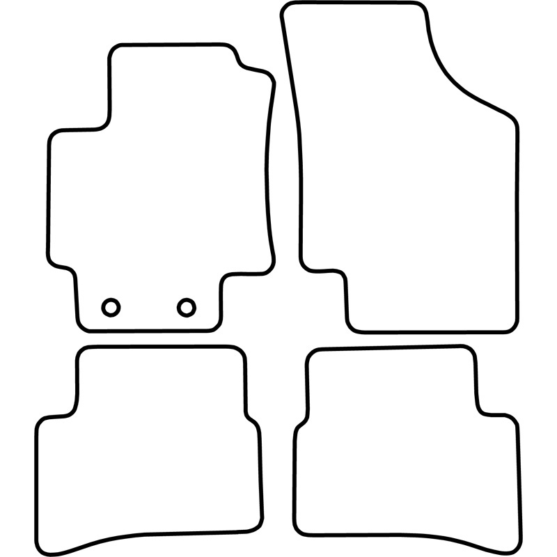 Set velour car mats  Kia Rio 2005-2011