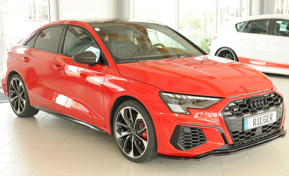 Voorspoiler passend voor Audi S3 / A3 S-Line 8Y Glanzend zwart