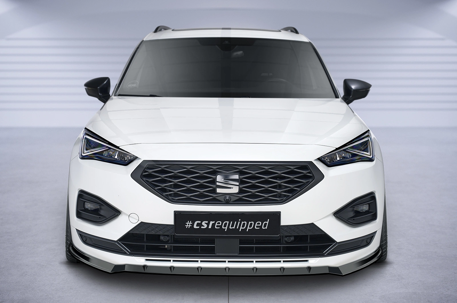 Voorspoiler passend voor Seat Tarraco FR Glans Zwart (2018–)