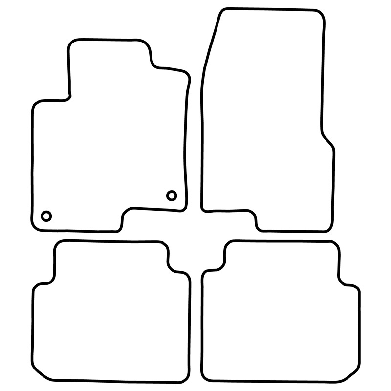Set velour car mats  Smart ForFour 2004-2006